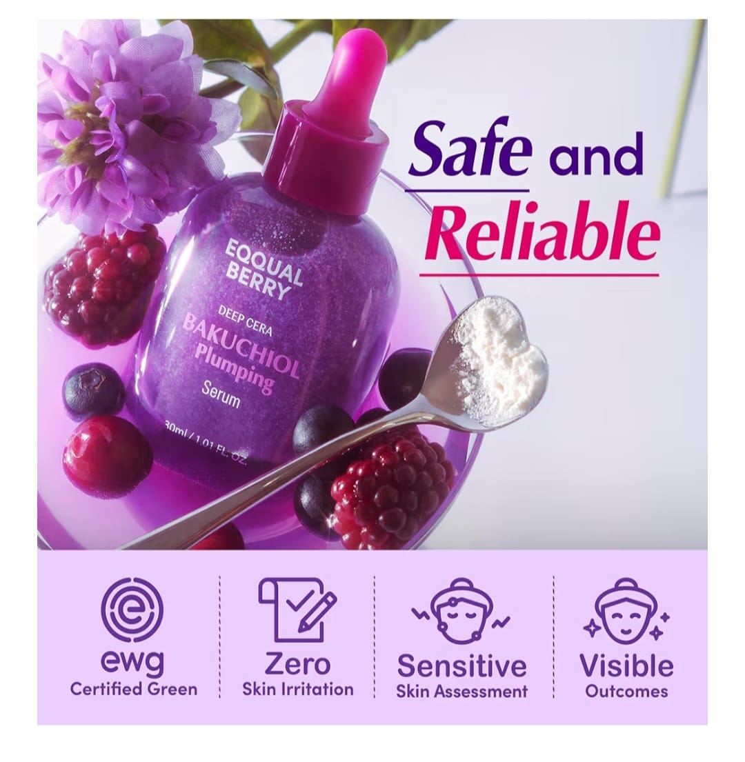 EQQUALBERRY Bakuchiol Deep Serum – Firming & Plumping (30 ml)