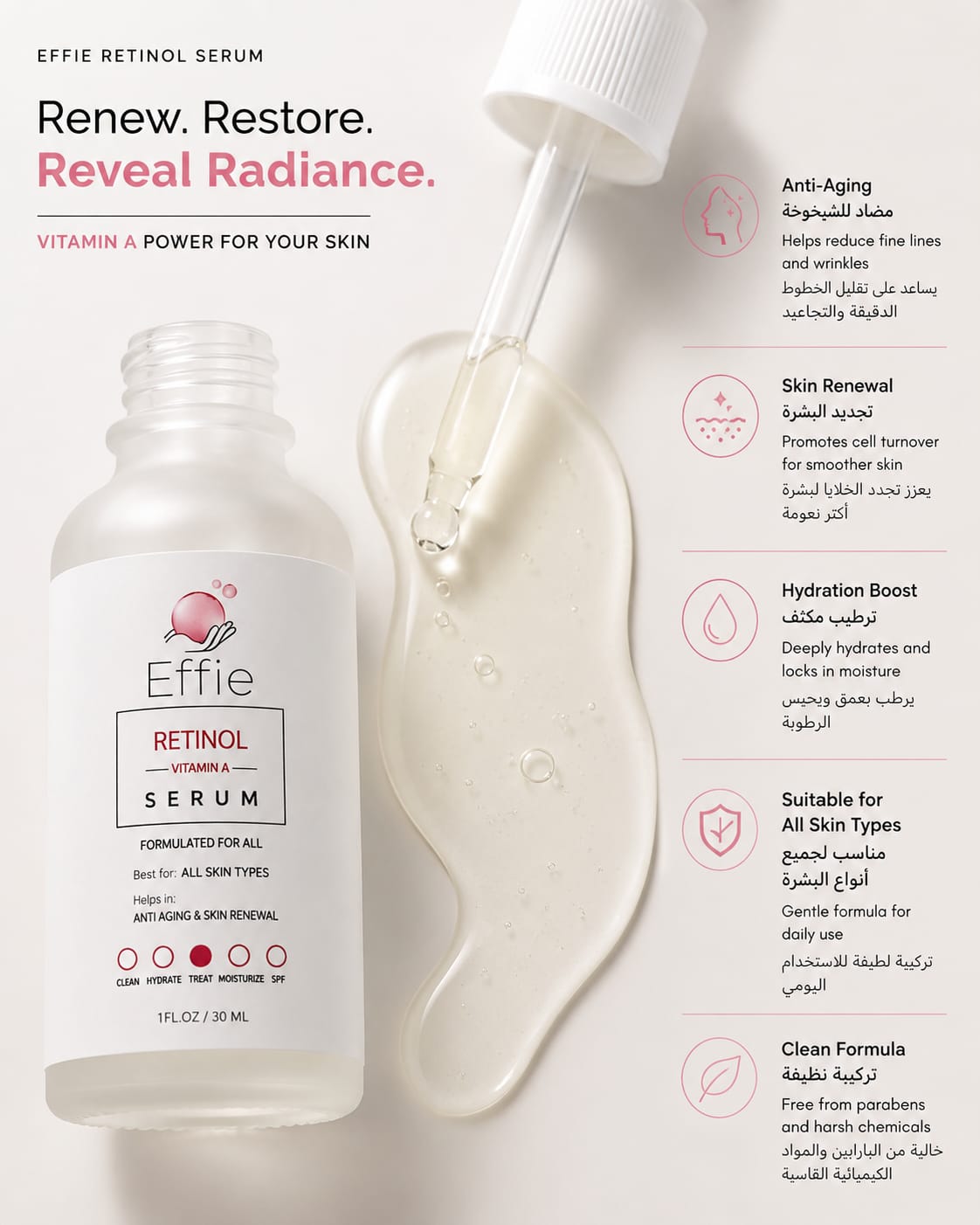 Effie Retinol Vitamin A Serum – 30ml