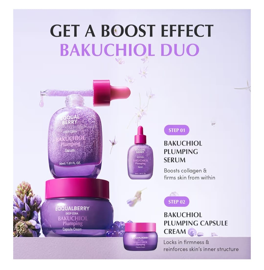 EQQUALBERRY Bakuchiol Deep Serum – Firming & Plumping (30 ml)