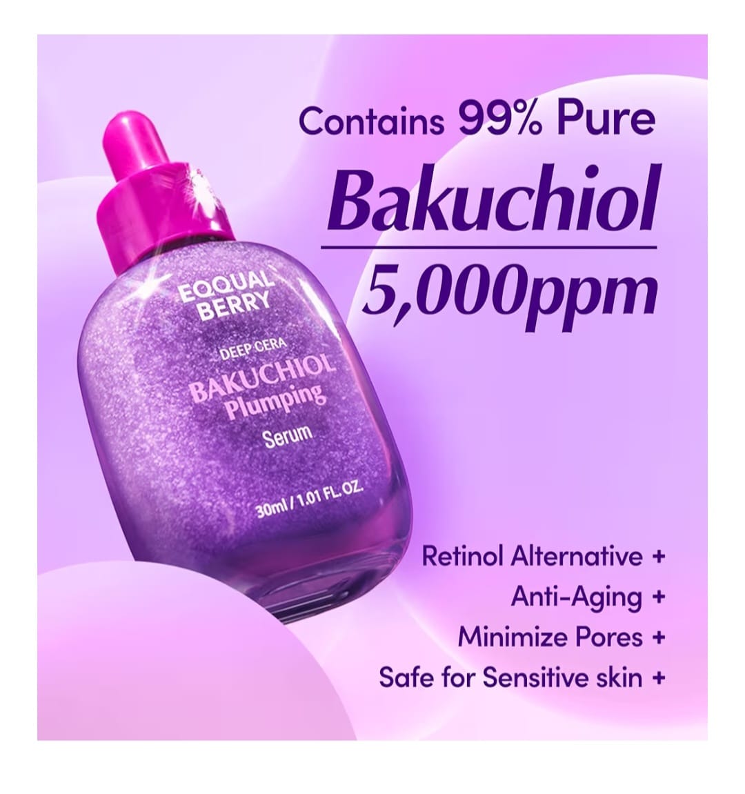 EQQUALBERRY Bakuchiol Deep Serum – Firming & Plumping (30 ml)